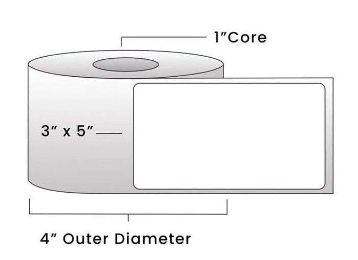 Direct Thermal Labels - Metrc Label - 3" x 5" - 1" Core / 4" Outer Diameter - (320 Labels Per Roll)-Stock Labels-BeastBranding