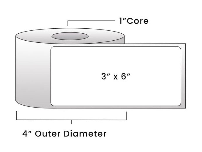 Direct Thermal Labels - Metrc Label - 3" x 6" - 1" Core / 4" Outer Diameter - (270 Labels Per Roll)-Stock Labels-BeastBranding
