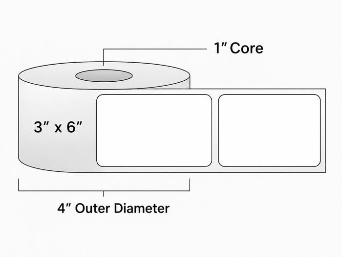 Direct Thermal Labels - Metrc Label - 3" x 6" - 1" Core / 4" Outer Diameter - (270 Labels Per Roll)-Stock Labels-BeastBranding