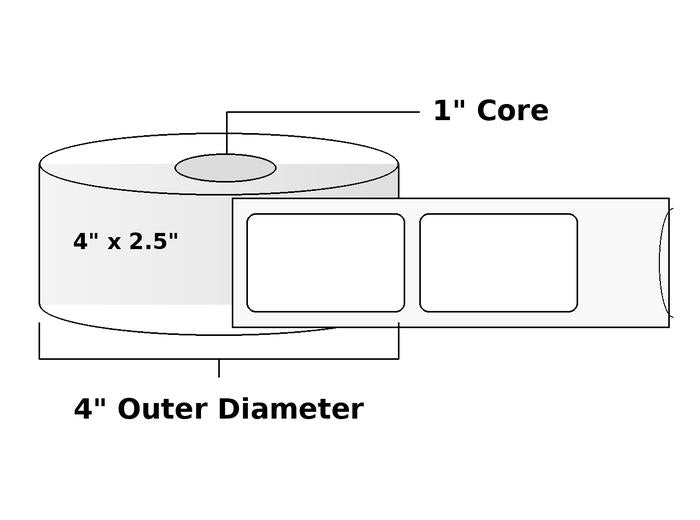 Direct Thermal Labels - Metrc Label - 4" x 2.5" - 1" Core / 4" Outer Diameter - (610 Labels Per Roll)-Stock Labels-BeastBranding