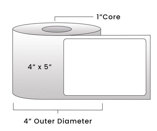 Direct Thermal Labels - Metrc Label - 4" x 5" - 1" Core / 4" Outer Diameter - (320 Labels Per Roll)-Stock Labels-BeastBranding