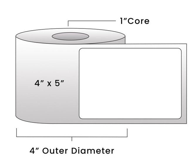 Direct Thermal Labels - Metrc Label - 4" x 5" - 1" Core / 4" Outer Diameter - (320 Labels Per Roll)-Stock Labels