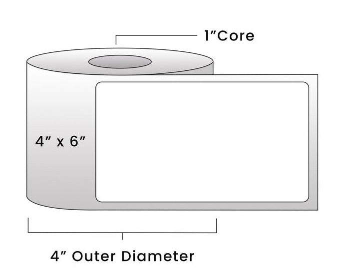 Direct Thermal Labels - Metrc Label - 4" x 6" - 1" Core / 4" Outer Diameter - (270 Labels Per Roll)-Stock Labels-BeastBranding