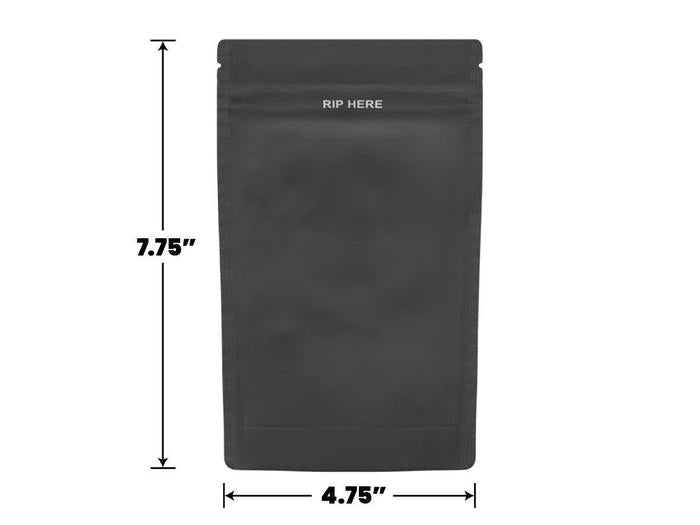 Grip N Pull Mylar Bag - 1/2 Oz - 14 Grams - Child Resistant - Opaque Black or White - (100 to 50,000 Count)-Mylar Smell Proof Bags-BeastBranding