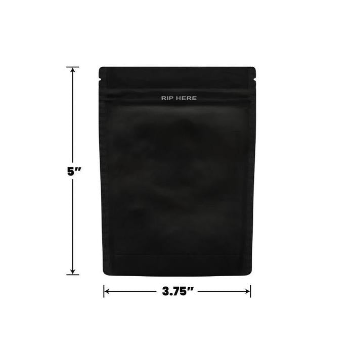 Grip N Pull Mylar Bag - 1/8 Oz or 1 Gram - Child Resistant - Opaque Black or White - (100 to 50,000 Count)-Mylar Smell Proof Bags-BeastBranding