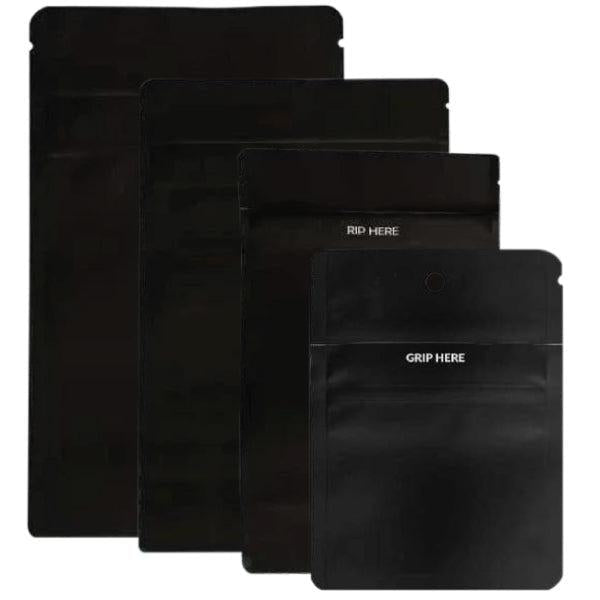 Grip N Pull Mylar Black Bag Starter Kit - 4 Sizes - (500 Bags Per Size)-Mylar Smell Proof Bags-BeastBranding