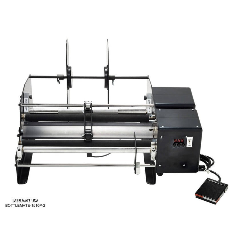 Labelmate Automatic Bottle/Jar Label Applicator, 15" wide. 2 labels per bottle - BOTTLEMATE-1510P-2-Applicators-BeastBranding