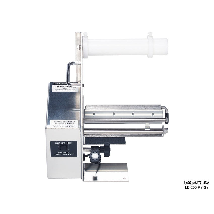Labelmate Automatic Stainless Steel Label Dispenser for opaque labels up to 6.5” wide LD-200-RS-SS-Dispensers-BeastBranding