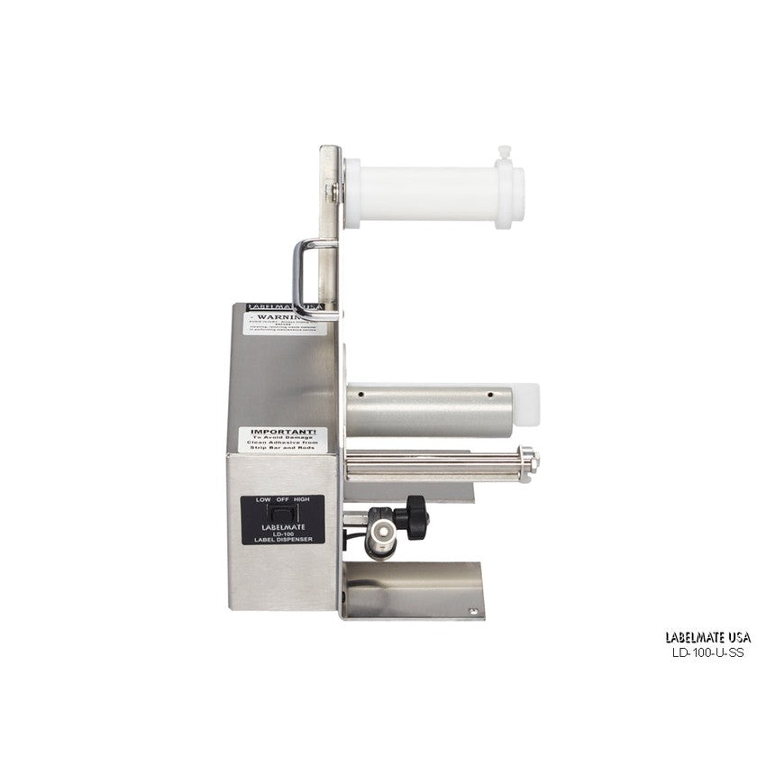 Labelmate Automatic Stainless Steel Label Dispenser for transparent and opaque labels up to 4.5” LD-100-U-SS-Dispensers-BeastBranding