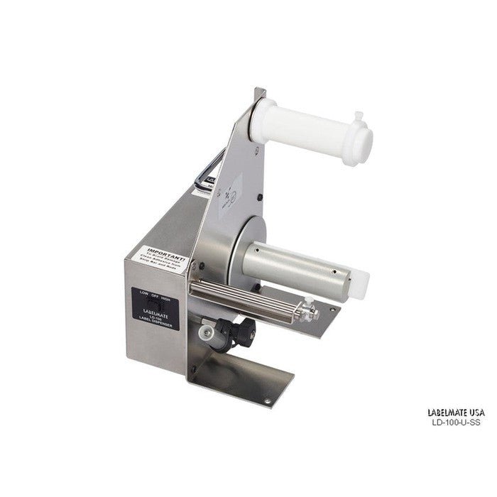 Labelmate Automatic Stainless Steel Label Dispenser for transparent and opaque labels up to 4.5” LD-100-U-SS-Dispensers-BeastBranding
