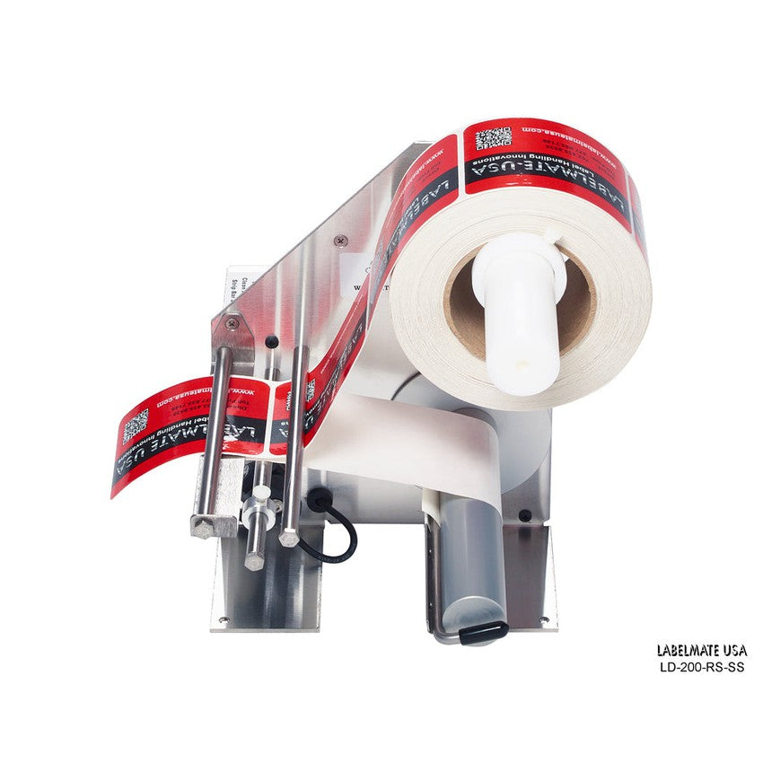 Labelmate Automatic Stainless Steel Label Dispenser for transparent & opaque labels up to 6.5” wide LD-200-U-SS-Dispensers-BeastBranding
