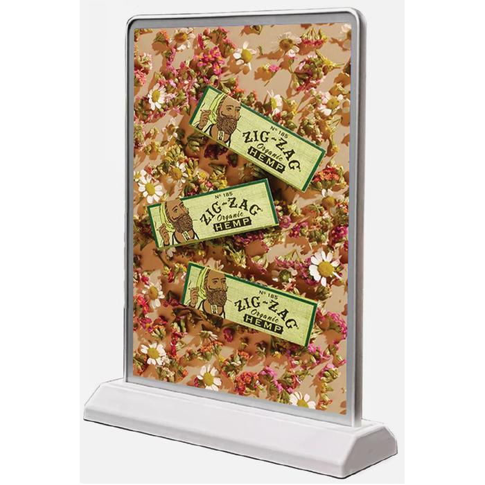 LED 6 1/4" x 9 1/2" Double Sided Rechargeable Table Top Display with Removable Printed Inserts-Custom Print Marketing Material-BeastBranding