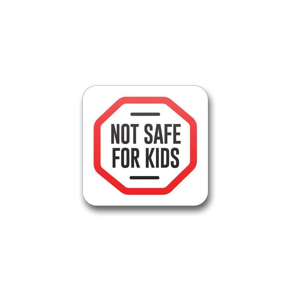 Massachusetts Not Safe For Kids Compliance Label (.75" x .75" or 1" x 1") Square 1000 Count-Prescription Labels & State Compliant Labels-BeastBranding