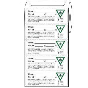 Michigan Strain & Net Wt. Label 1" x 3" Inch 1000 Count-Prescription Labels & State Compliant Labels-BeastBranding