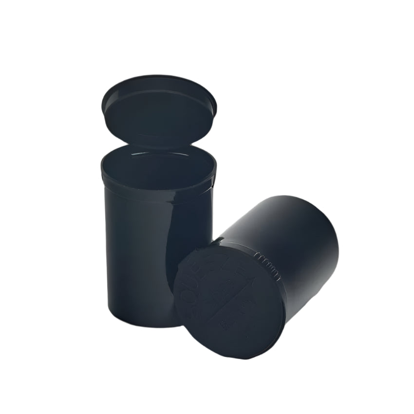 MJ 30 Dram Pop Top Vial - 1/4 Oz - Child Resistant - Black - Opaque (150 Count)-Pop Top Vials-BeastBranding