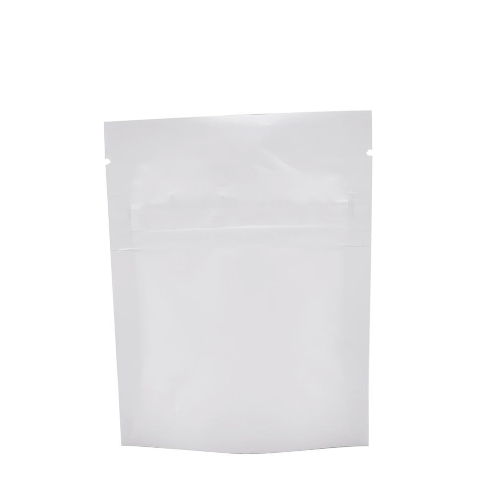 Mylar Bag DymaPak Child Resistant CR White Mylar Bag - Opaque 1 Gram (100, 500, or 1,000 Count)-Mylar Smell Proof Bags-BeastBranding