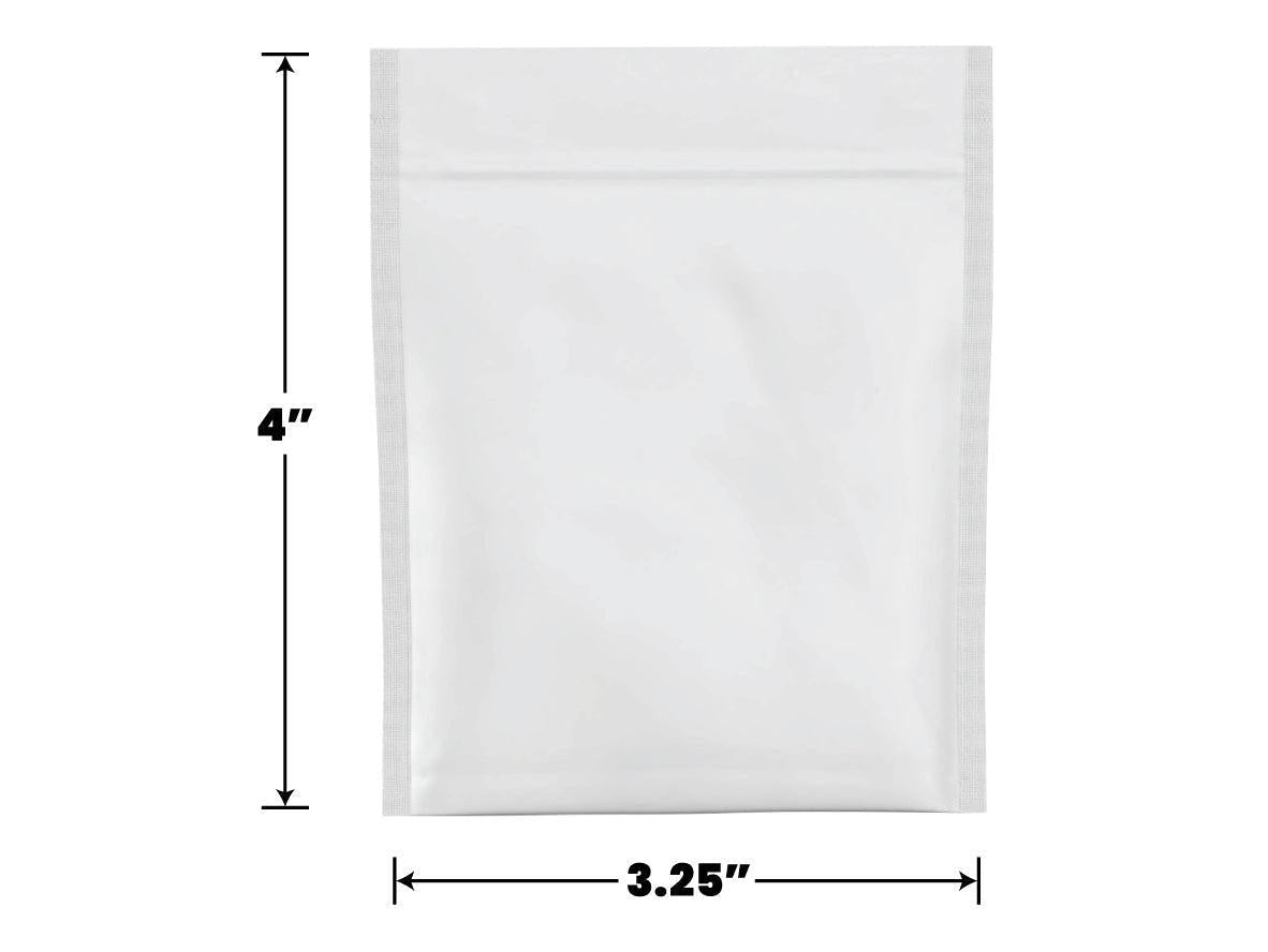 Mylar Bag Opaque White 1 Gram (100 to 50,000 Count)-Mylar Smell Proof Bags-BeastBranding