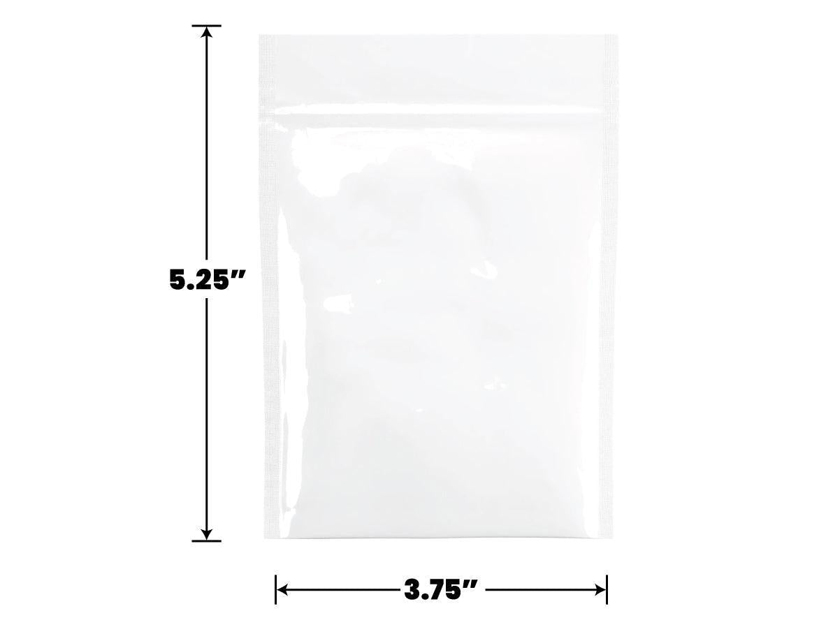 Mylar Bag Opaque White - 1/8 Oz - 3.5 Grams - (100 to 50,000 Count)-Mylar Smell Proof Bags-BeastBranding