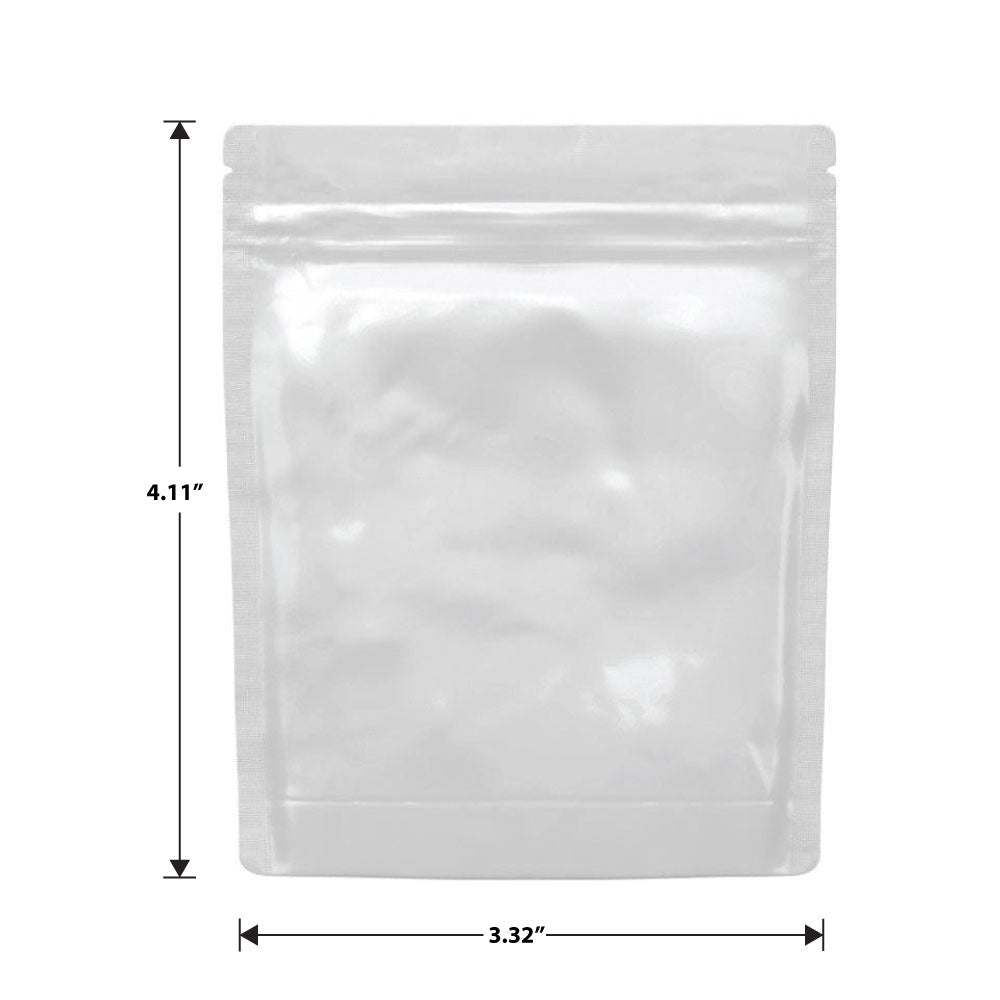 Mylar Bag White/Clear - 1 Gram - (100 to 50,000 Count)-Mylar Smell Proof Bags-BeastBranding