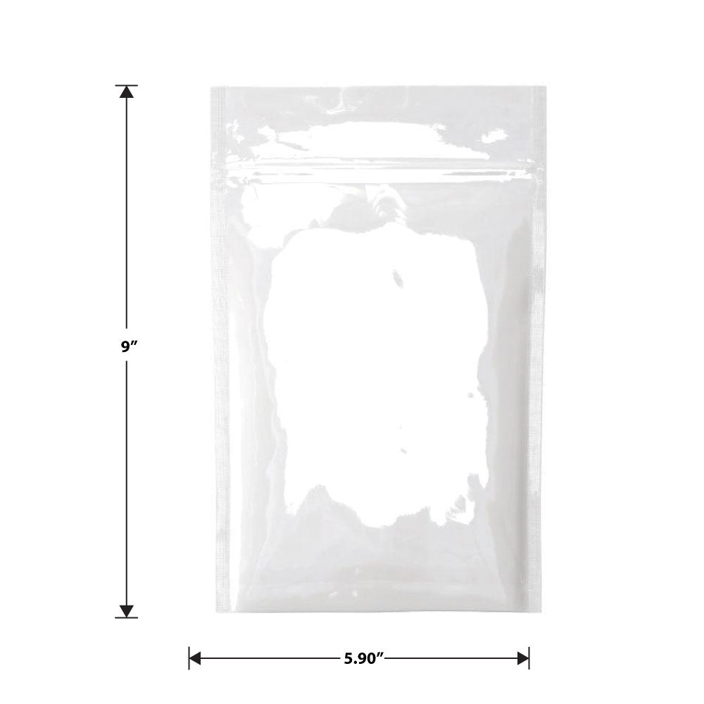 Mylar Bag White/Clear - 1 Oz - 28 Grams 5.90" x 9" - (100 to 50,000 Count)-Mylar Smell Proof Bags-BeastBranding