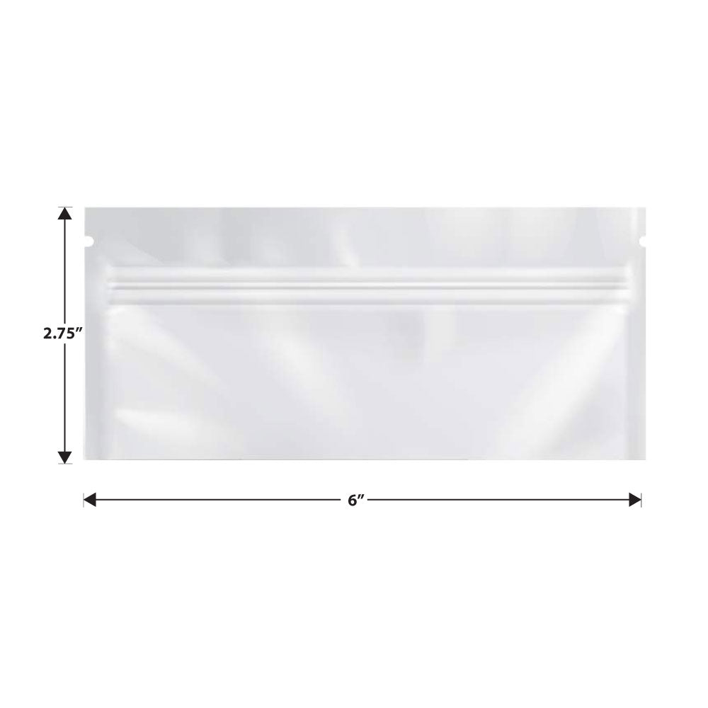 Mylar Bag White/Clear - Preroll - (100 to 50,000 Count)-Mylar Smell Proof Bags-BeastBranding