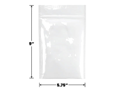 Mylar Pouch Bag Opaque White 1 Oz - 28 Grams - (Various Counts)-Mylar Bags-BeastBranding