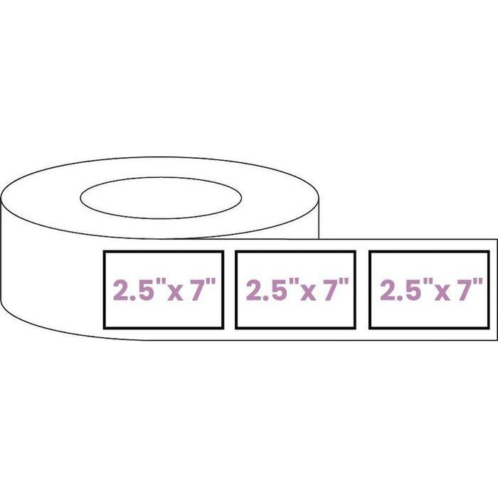 Rectangle - Blank Roll White Gloss Premium BOPP Labels (Various Sizes)-Prescription Labels & State Compliant Labels-BeastBranding