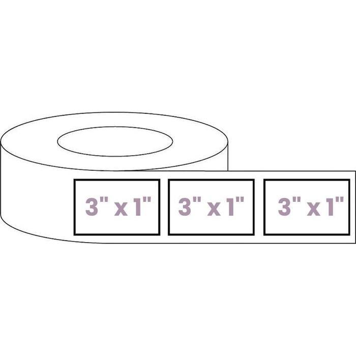 Rectangle - Blank Roll White Gloss Premium BOPP Labels (Various Sizes)-Prescription Labels & State Compliant Labels-BeastBranding
