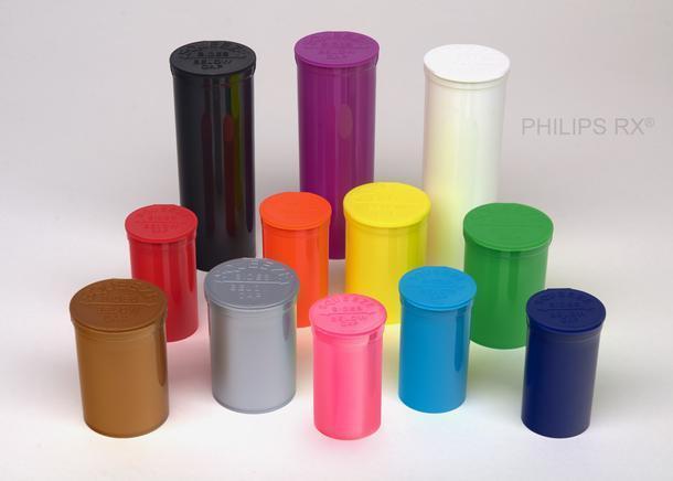 SAMPLE of Pop Top Vial - Philips 13 Dram - Child Resistant - Black - Opaque - (1 Count SAMPLE)-Pop Top Vials-BeastBranding
