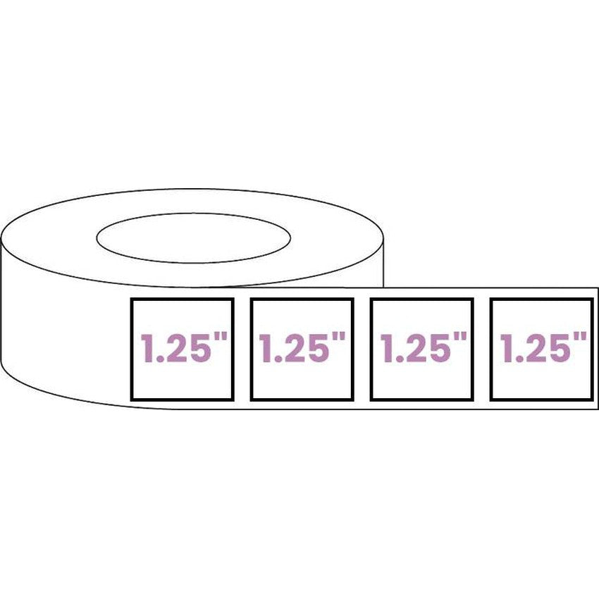 Square - Blank Roll White Gloss Premium BOPP Labels (Various Sizes)-Prescription Labels & State Compliant Labels-BeastBranding