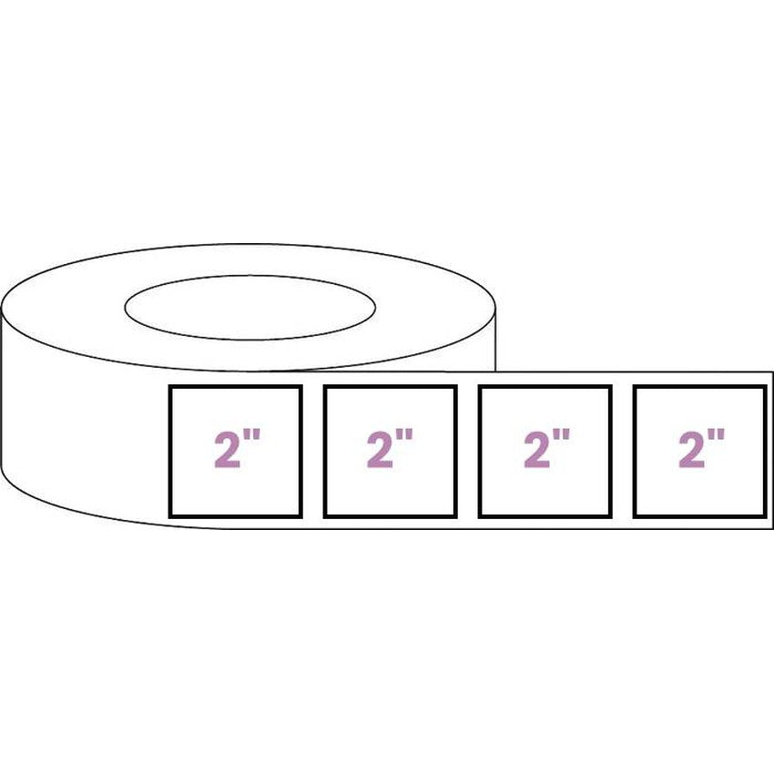 Square - Blank Roll White Gloss Premium BOPP Labels (Various Sizes)-Prescription Labels & State Compliant Labels-BeastBranding