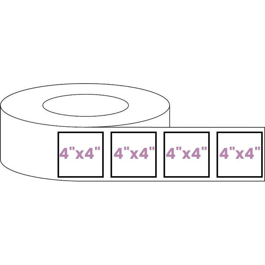 Square - Blank Roll White Gloss Premium BOPP Labels (Various Sizes)-Prescription Labels & State Compliant Labels-BeastBranding