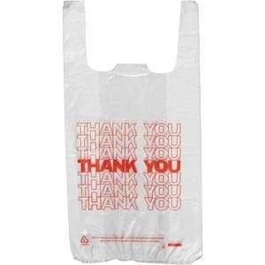 Thank You Bags - White - 1/6 (500 - 10,000 Count)-Pharmacy Bags & Exit Bags-BeastBranding