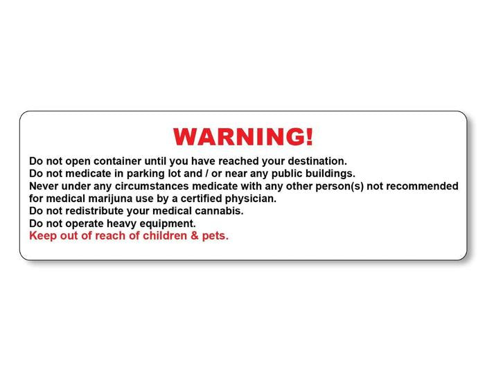 Universal M* Warning Label 1" x 3" Inch 1000 Count-Prescription Labels & State Compliant Labels-BeastBranding