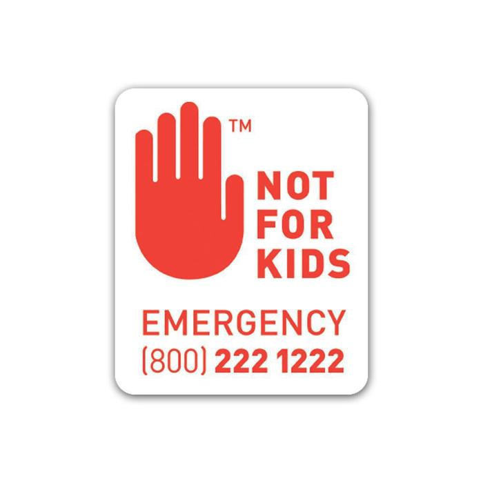 Washington Compliance "Not For Kids" .5" x .75" Inch 1000 Count-Prescription Labels & State Compliant Labels-BeastBranding