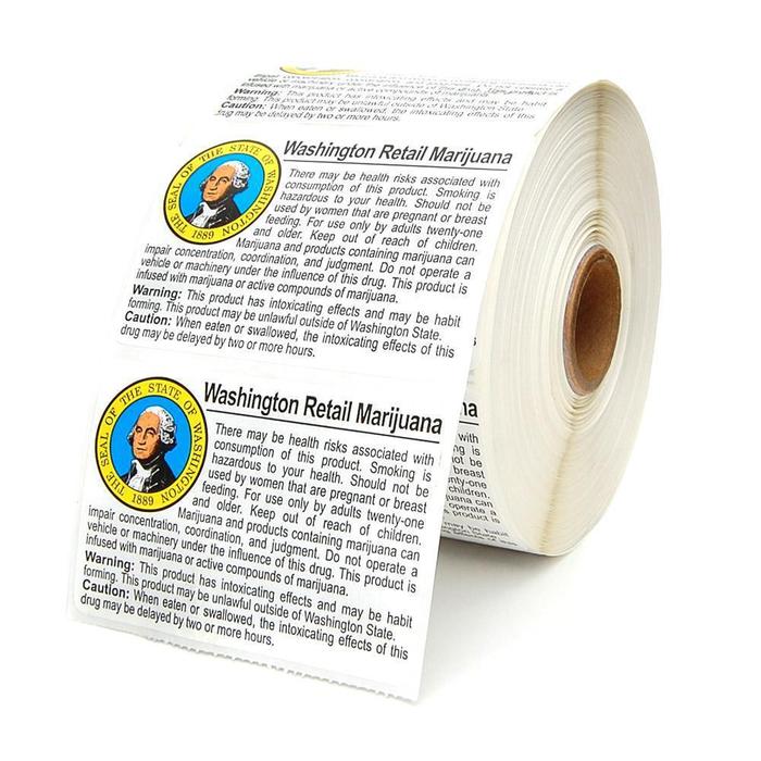 Washington Compliant Label "Retail" 2" x 3" Inches 1000 Count-Prescription Labels & State Compliant Labels-BeastBranding