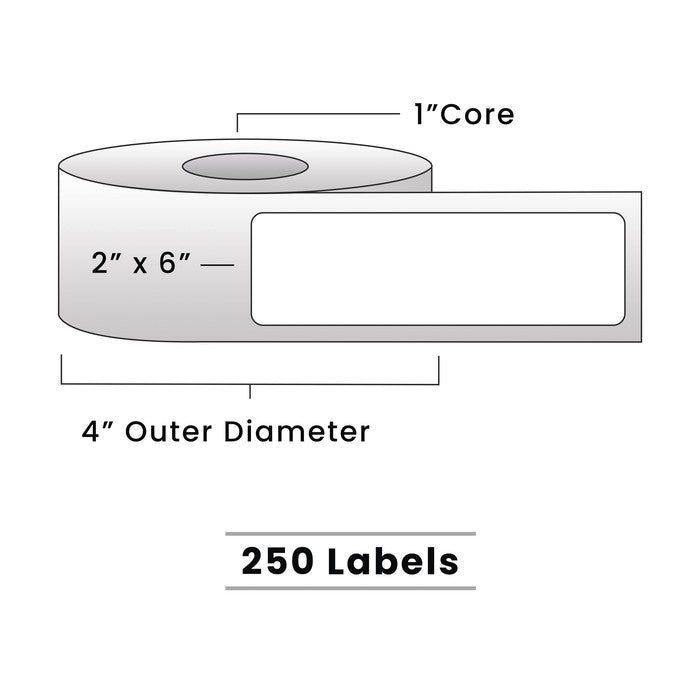 Zebra Direct Thermal Labels - Metrc Label - 2" x 6" - 1" Core / 4" Outer Diameter - (270 Labels Per Roll)-Stock Labels-BeastBranding
