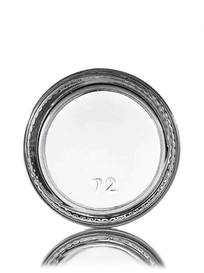 1 oz Clear Glass Straight Sided Round Jar With Smooth White Lid - (160 - 16,000 Count)-Glass Jars-BeastBranding