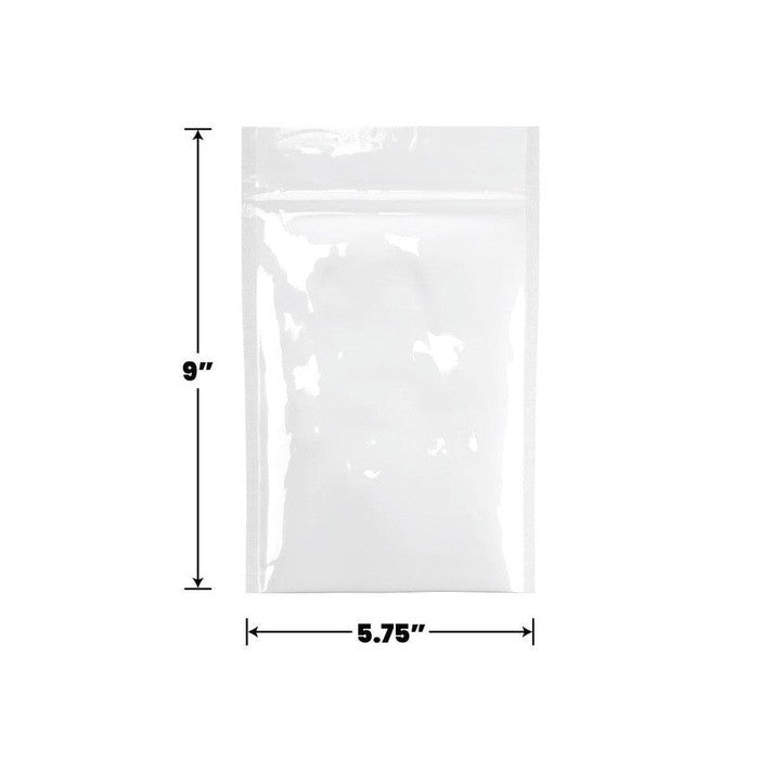 1 Oz Mylar Bag Opaque White With Labels & Application-Mylar Smell Proof Bags-BeastBranding