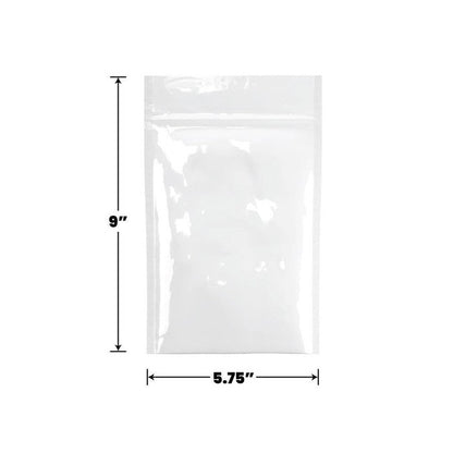 1 Oz Mylar Bag Opaque White With Labels & Application-Mylar Smell Proof Bags-BeastBranding