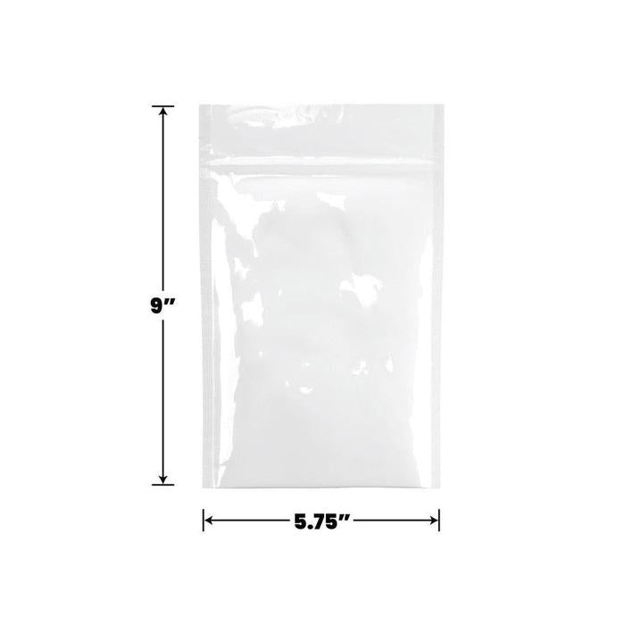 1 Oz Mylar Bag Opaque White With Labels & Application-Mylar Smell Proof Bags-BeastBranding