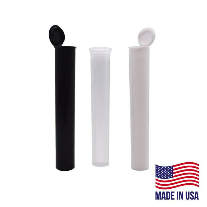 116mm Blunt Tube, with Printed Sticker and Application of sticker! Black, White or Clear Tubes-Custom Print Stickers-BeastBranding