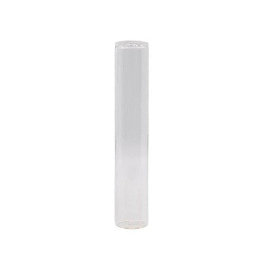 116mm Clear Glass Blunt Tube w/ Wood Cork - (100 Count Per Sleeve)-Joint Tubes & Blunt Tubes