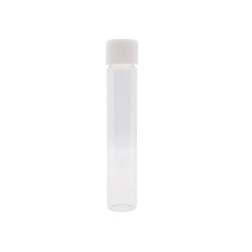 116mm Clear Glass Tube w/ Plastic White Cap - (100 - 45,000 Count)-Tubes-BeastBranding
