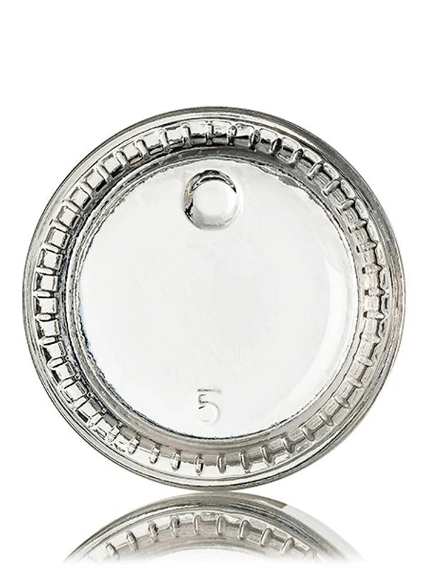 1/2oz 15 mL Clear Glass Low-Profile Jar with Black Lid - (280 - 28,000 Count)-Glass Jars