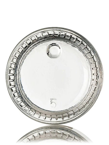 1/2oz 15 mL Clear Glass Low-Profile Jar with Black Lid - (280 - 28,000 Count)-Glass Jars