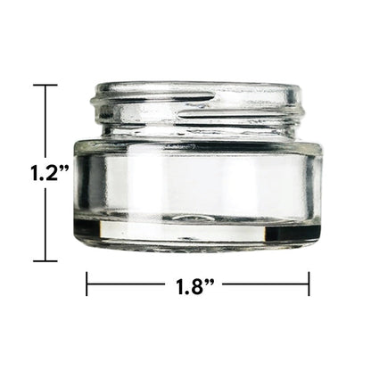 1/2oz Clear Glass Low-Profile Jar with White Lid - (280 - 28,000 Count)-Glass Jars-BeastBranding