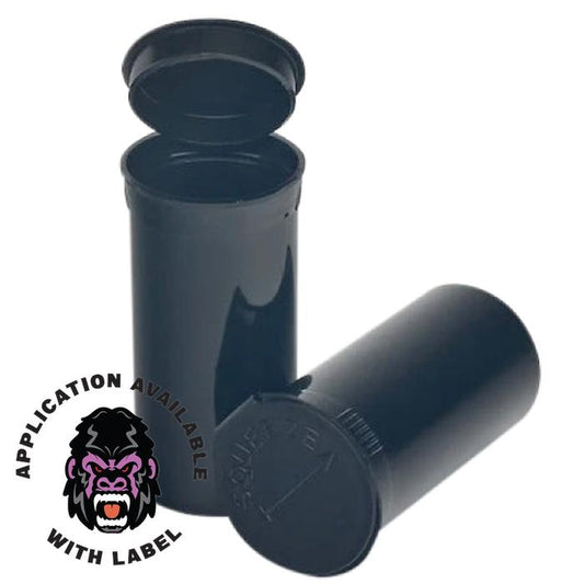 13 Dram Pop Top Vial - 1 Gram - Black - (315 Count)-Pop Top Vials-BeastBranding