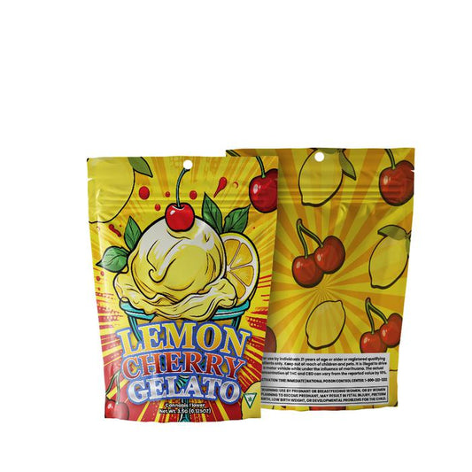 1/8 Oz Pre-Designed Strain Bag Lemon Cherry Gelato Mylar Bag 3.5g-Mylar Smell Proof Bags-BeastBranding