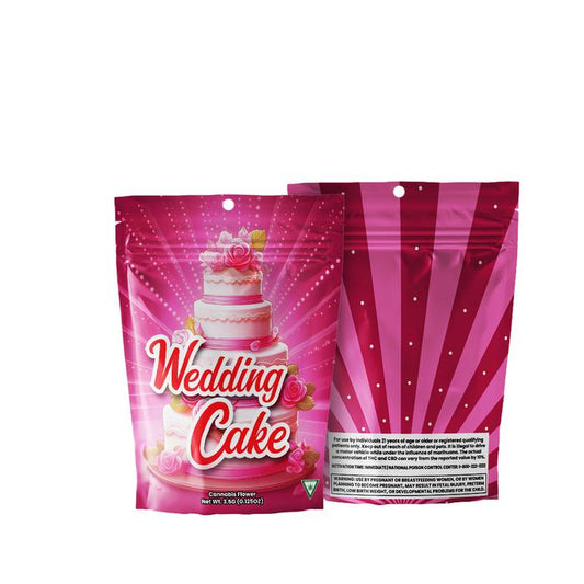 1/8 Oz Pre-Designed Strain Bag Wedding Cake Mylar Bag 3.5g-Mylar Smell Proof Bags-BeastBranding